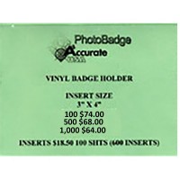 Vinyl 3"x 4" Conference Badge Holder - 100 pack